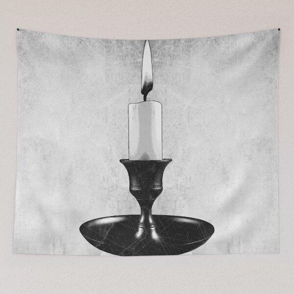 Item preview, Vintage Brass Finger Loop Candlestick Chamberstick Flame designed and sold by Ghoul Enterprises.