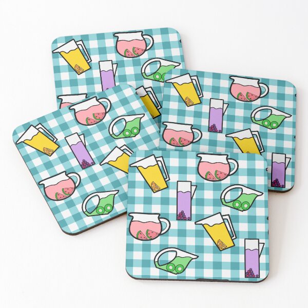 Item preview, Summer Teal Gingham with Fruit Juices designed and sold by PCaleDesigns.