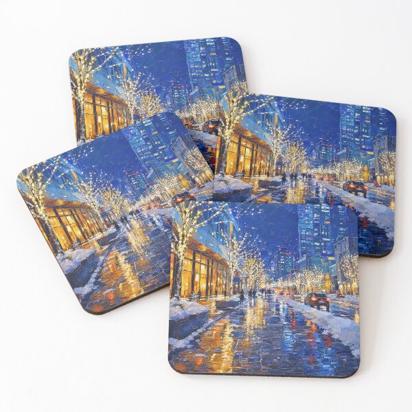 Item preview, City Street at Winter  designed and sold by FlowerSeller1.