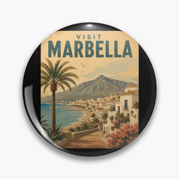 Item preview, Marbella (Andalusia) in Spain, Vintage Art Travel Landscape designed and sold by MaateoDesign.