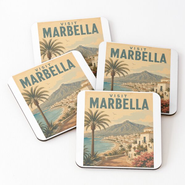 Item preview, Marbella (Andalusia) in Spain, Vintage Art Travel Landscape designed and sold by MaateoDesign.