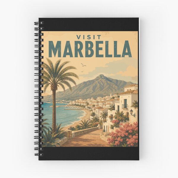 Item preview, Marbella (Andalusia) in Spain, Vintage Art Travel Landscape designed and sold by MaateoDesign.