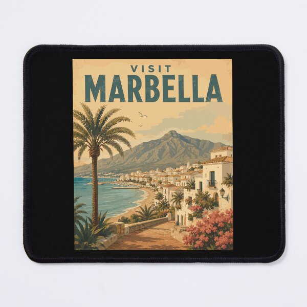 Item preview, Marbella (Andalusia) in Spain, Vintage Art Travel Landscape designed and sold by MaateoDesign.