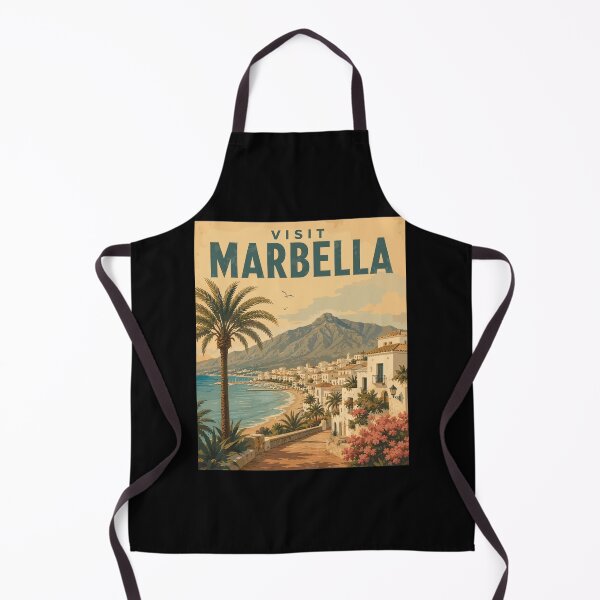 Item preview, Marbella (Andalusia) in Spain, Vintage Art Travel Landscape designed and sold by MaateoDesign.