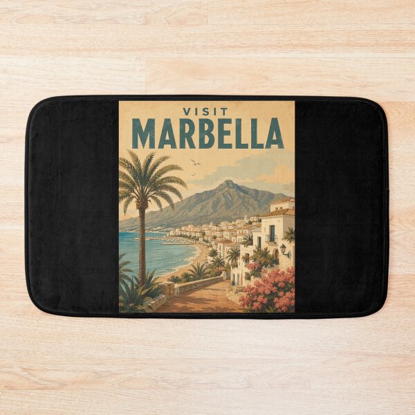 Item preview, Marbella (Andalusia) in Spain, Vintage Art Travel Landscape designed and sold by MaateoDesign.
