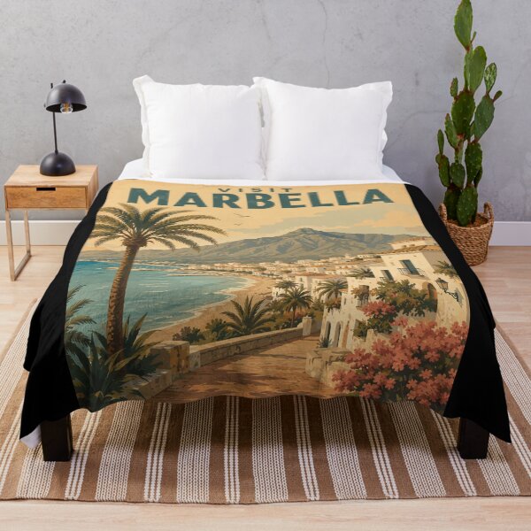 Item preview, Marbella (Andalusia) in Spain, Vintage Art Travel Landscape designed and sold by MaateoDesign.