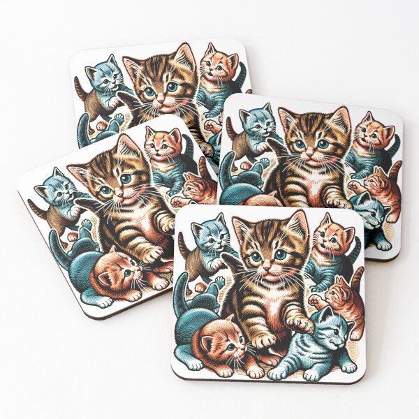 Item preview, Vintage Kittens Playing designed and sold by Fastokart.