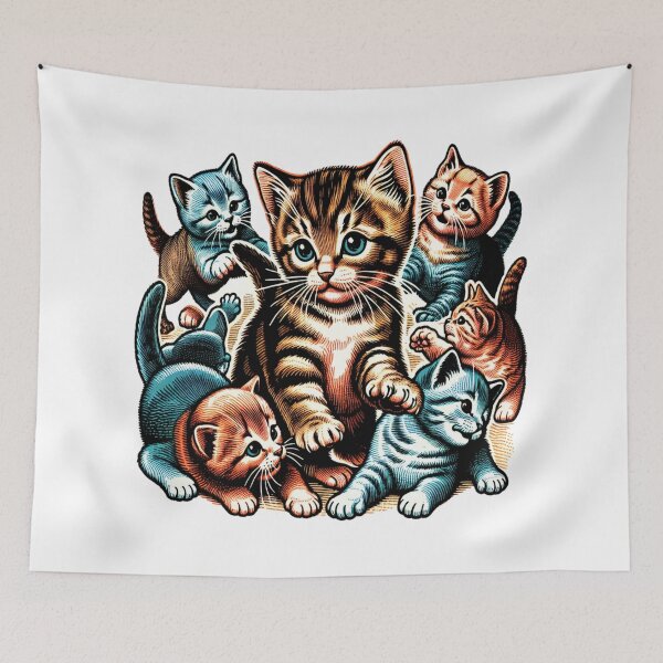 Item preview, Vintage Kittens Playing designed and sold by Fastokart.