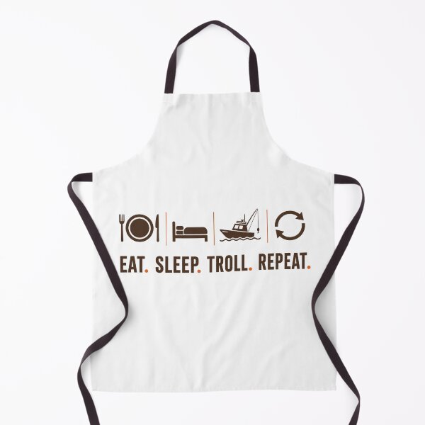 Item preview, Eat Sleep Troll Repeat Fishing Shirt | Funny Angler Routine Tee designed and sold by ZorviqueStudio.