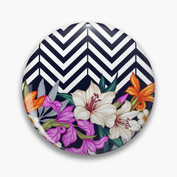 Item preview, baclk and white floral designed and sold by ezgiworkshop.