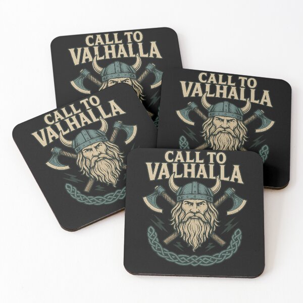 Item preview, Call to Valhalla Viking Warrior Horned Helmet Axes designed and sold by Mythborn Saga.