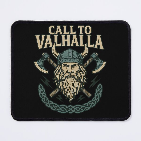 Item preview, Call to Valhalla Viking Warrior Horned Helmet Axes designed and sold by Mythborn Saga.
