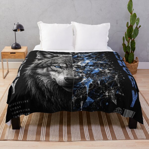 Item preview, Stay Hungry Wolf Graphic Tee | Cyber Wolf Streetwear Art | Blue Eye Alpha Mindset Design designed and sold by Emoji Emblems.