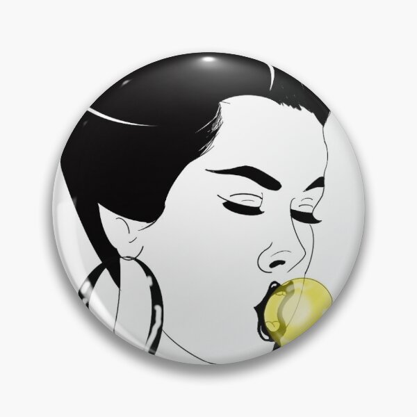 Item preview, Digital drawing of lady blowing her yellow bubble designed and sold by William Lewis.