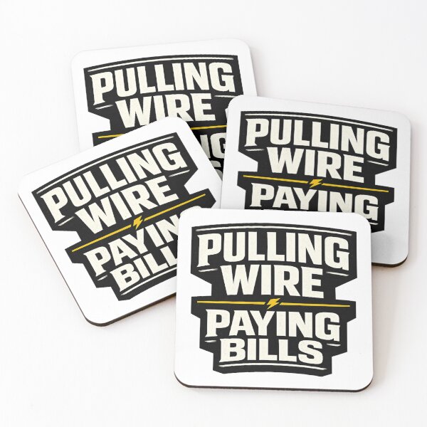 Item preview, Pulling Wire Paying Bills Funny Electrician Trade Shirt designed and sold by The Daily Goods.