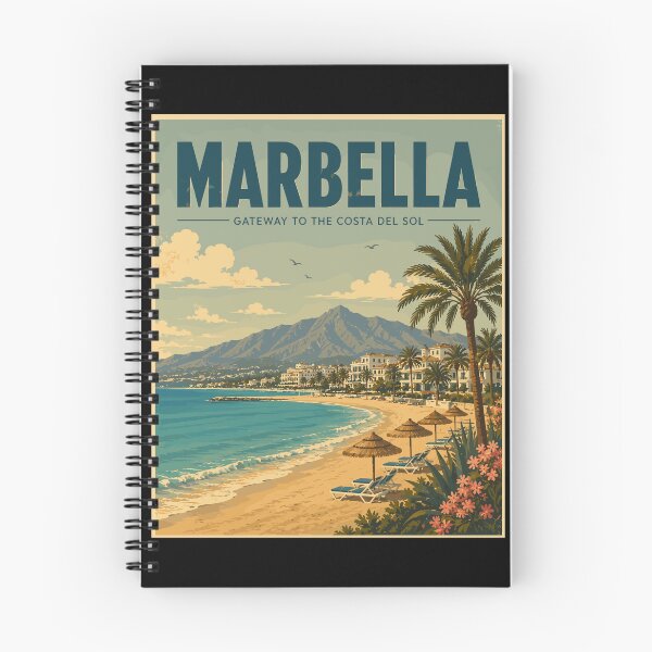 Item preview, Marbella (Andalusia) in Spain, Vintage Art Travel Landscape designed and sold by MaateoDesign.