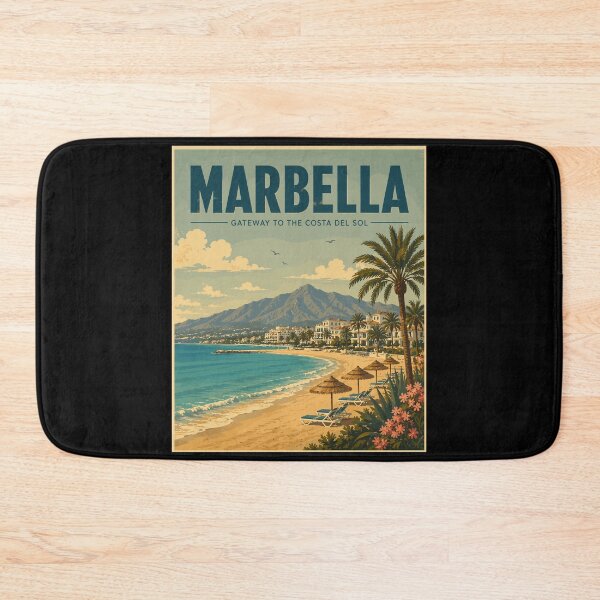Item preview, Marbella (Andalusia) in Spain, Vintage Art Travel Landscape designed and sold by MaateoDesign.