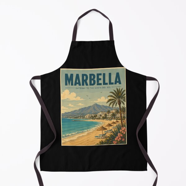 Item preview, Marbella (Andalusia) in Spain, Vintage Art Travel Landscape designed and sold by MaateoDesign.
