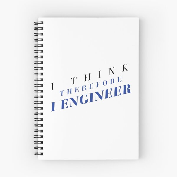 Item preview, I Think Therefore I Engineer Funny Engineer T-Shirt Smart Humor Gift Engineering Tee designed and sold by BananaPrint.