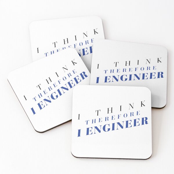 Item preview, I Think Therefore I Engineer Funny Engineer T-Shirt Smart Humor Gift Engineering Tee designed and sold by BananaPrint.