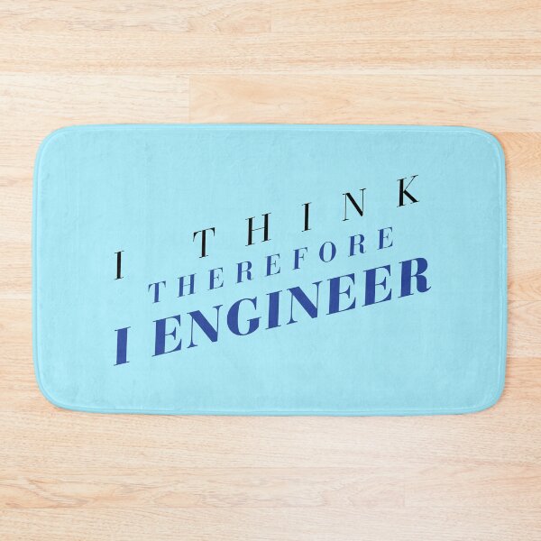 Item preview, I Think Therefore I Engineer Funny Engineer T-Shirt Smart Humor Gift Engineering Tee designed and sold by BananaPrint.