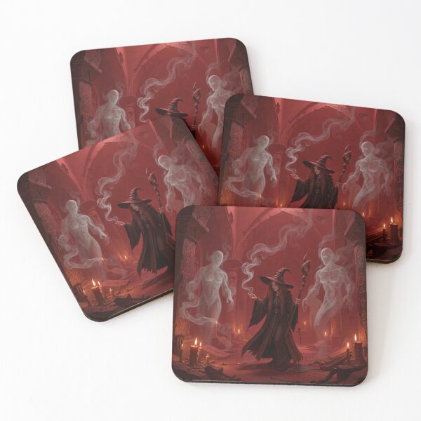 Item preview, magnific__ancient-temple-interior-bathed-in-crimson-candleli designed and sold by tim tal.