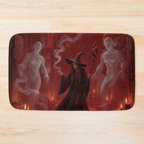 Item preview, magnific__ancient-temple-interior-bathed-in-crimson-candleli designed and sold by tim tal.