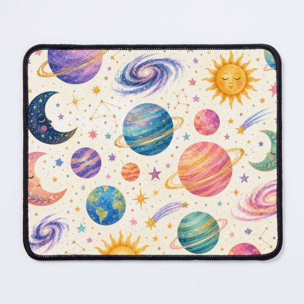 Item preview, Celestial Stars Planets Colourful Cosmic Pattern Artwork designed and sold by ArtComixHaven.