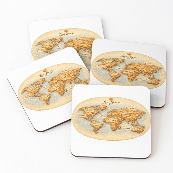 Item preview, The vintage world map, parchment style designed and sold by La pensée sauvage.