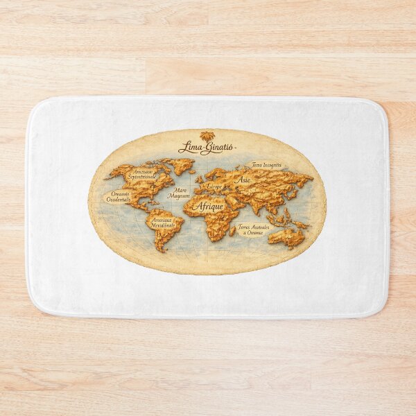Item preview, The vintage world map, parchment style designed and sold by La pensée sauvage.