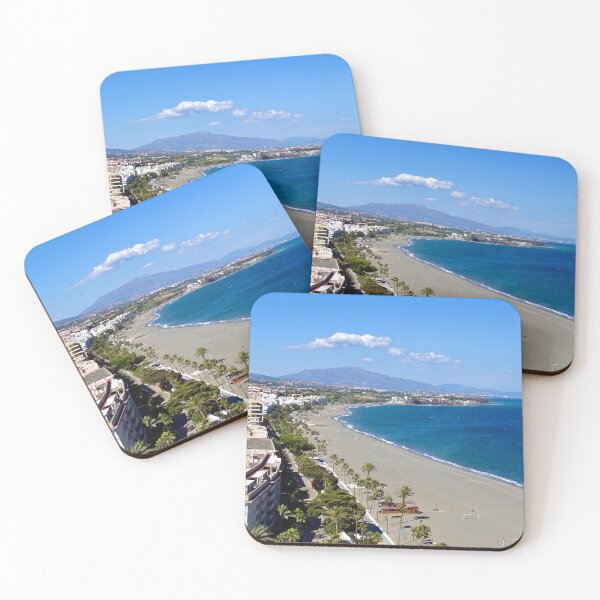 Item preview, A panoramic view of the beachfront in Estepona, Spain designed and sold by drmiller52.