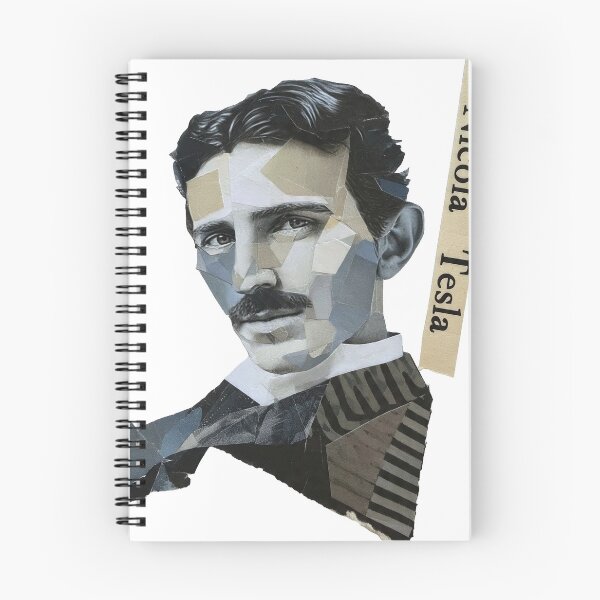Item preview, Nikola Tesla – Inventor Collage Portrait Art Print | Electricity Science Engineering Poster designed and sold by OzzFrequency.