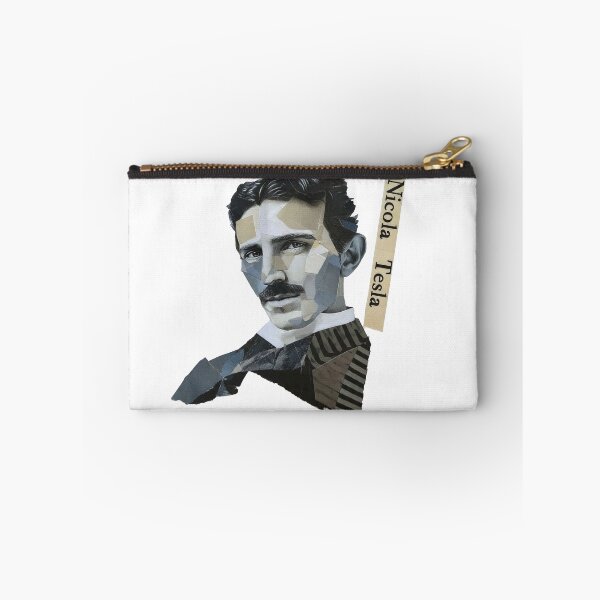 Item preview, Nikola Tesla – Inventor Collage Portrait Art Print | Electricity Science Engineering Poster designed and sold by OzzFrequency.
