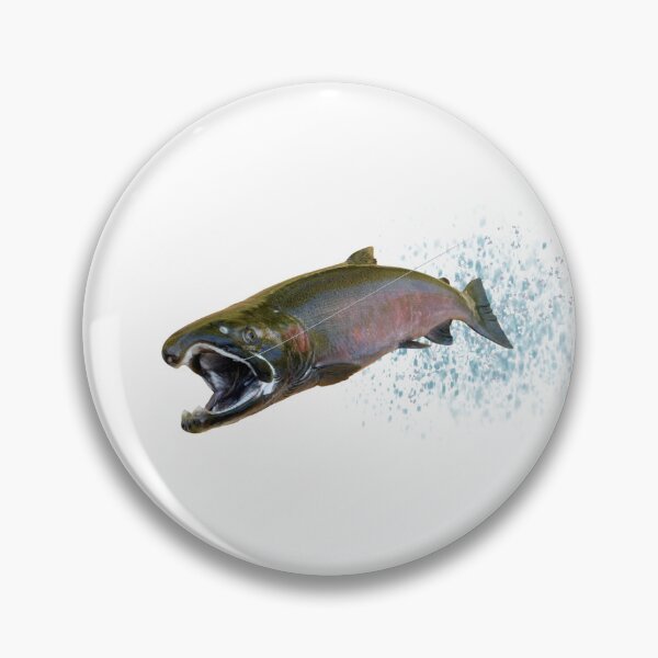 Item preview, Coho Salmon Leaping designed and sold by fishinjonny.