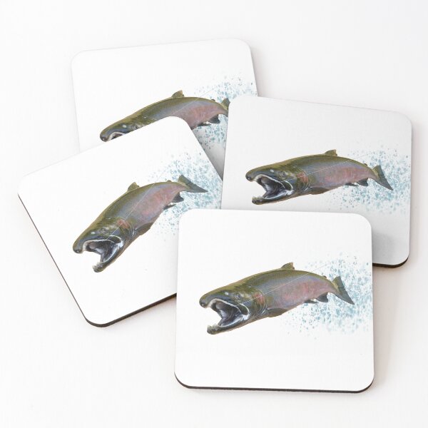 Item preview, Coho Salmon Leaping designed and sold by fishinjonny.