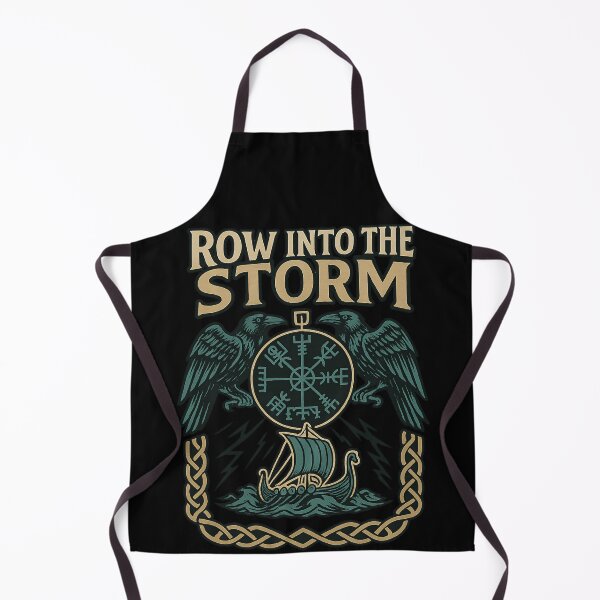 Item preview, Row Into the Storm Viking Longship Vegvisir Compass designed and sold by Mythborn Saga.