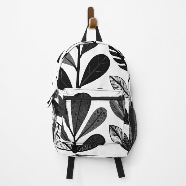 Item preview, Black White Botanical Linocut Plants Flower Ink Art designed and sold by Fariks.