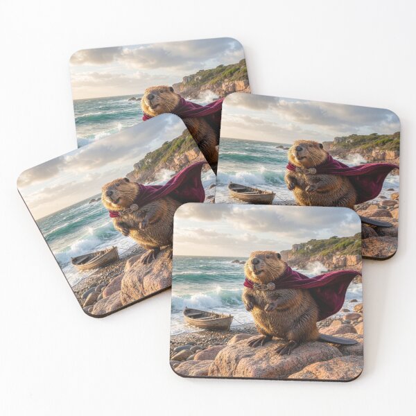 Item preview, Wandering Beaver Lands on Pink Granite Coast designed and sold by Tridentulus.
