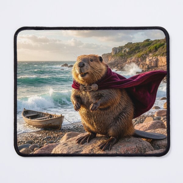 Item preview, Wandering Beaver Lands on Pink Granite Coast designed and sold by Tridentulus.