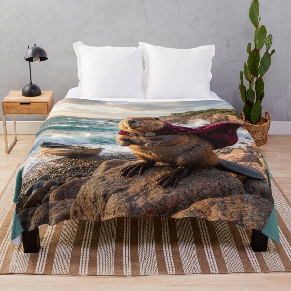 Item preview, Wandering Beaver Lands on Pink Granite Coast designed and sold by Tridentulus.