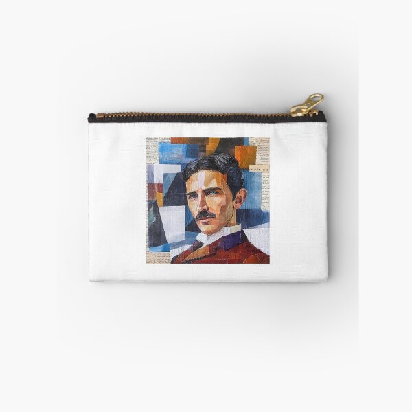 Item preview, Nikola Tesla – Inventor Collage Portrait Art Print | Electricity Science Engineering Poster designed and sold by OzzFrequency.