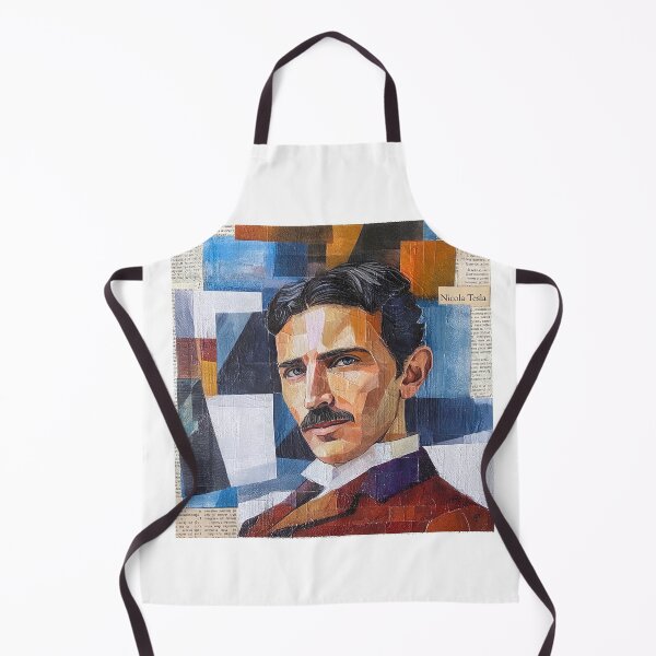 Item preview, Nikola Tesla – Inventor Collage Portrait Art Print | Electricity Science Engineering Poster designed and sold by OzzFrequency.