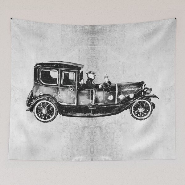 Item preview, Vintage Tin Wind-Up Limousine Toy Edwardian Chauffeur designed and sold by Ghoul Enterprises.