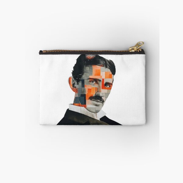 Item preview, Nikola Tesla – Inventor Collage Portrait Art Print | Electricity Science Engineering Poster designed and sold by OzzFrequency.