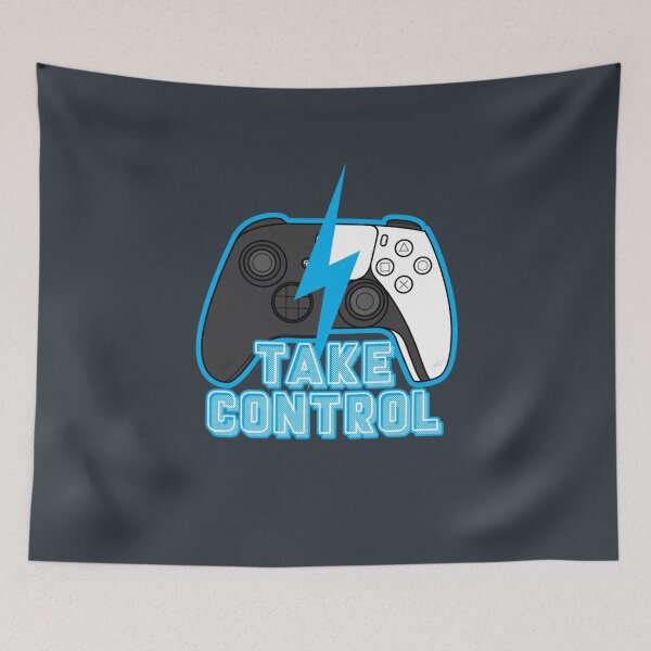 Item preview, Take Control - Electric Cyan Gaming Badge designed and sold by MrGlayga.