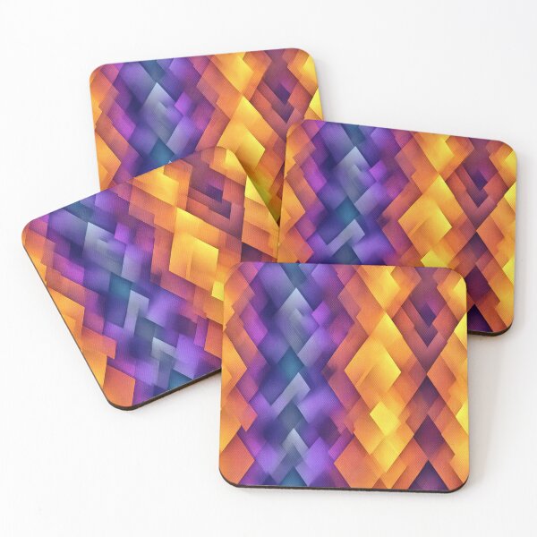 Item preview, Vibrant Purple Orange Geometric Diamond Pattern designed and sold by WatercolorLane.