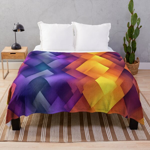 Item preview, Vibrant Purple Orange Geometric Diamond Pattern designed and sold by WatercolorLane.