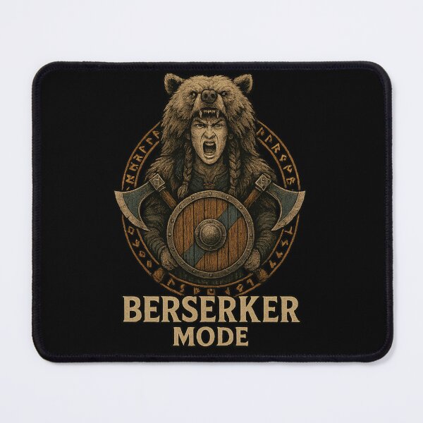 Item preview, Berserker Mode Viking Warrior Bear Pelt Axes designed and sold by Mythborn Saga.