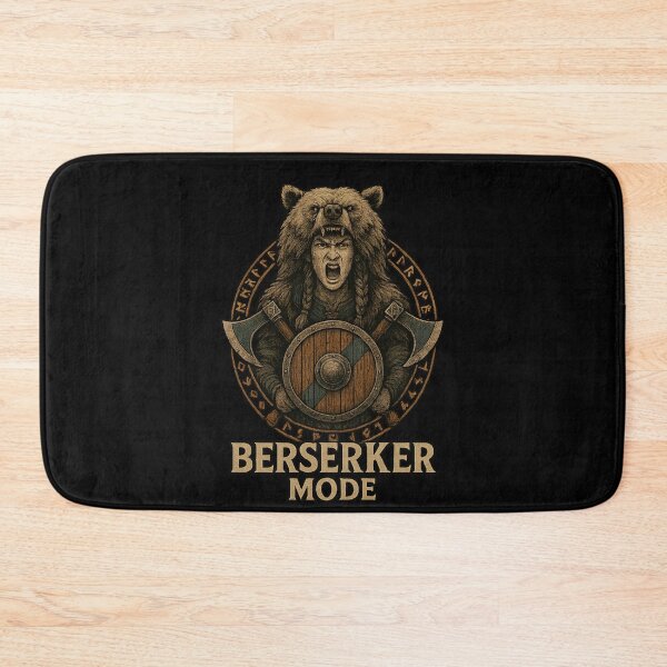 Item preview, Berserker Mode Viking Warrior Bear Pelt Axes designed and sold by Mythborn Saga.