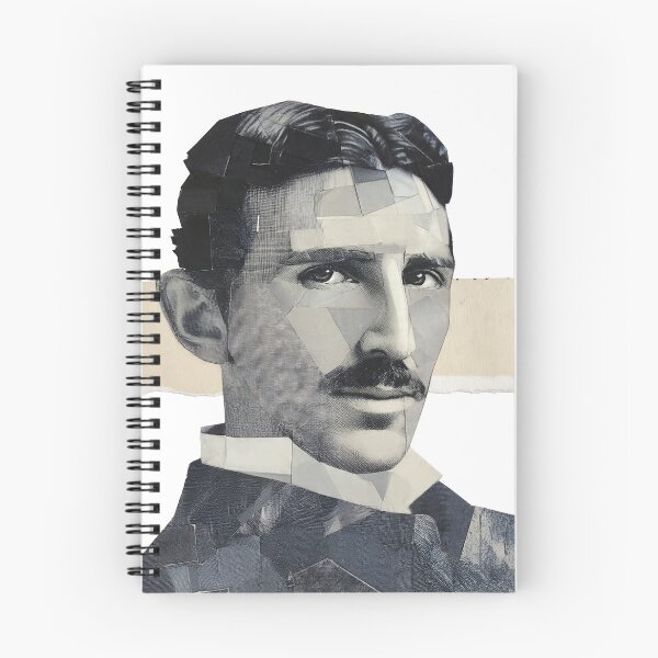 Item preview, Nikola Tesla – Inventor Collage Portrait Art Print | Electricity Science Engineering Poster designed and sold by OzzFrequency.